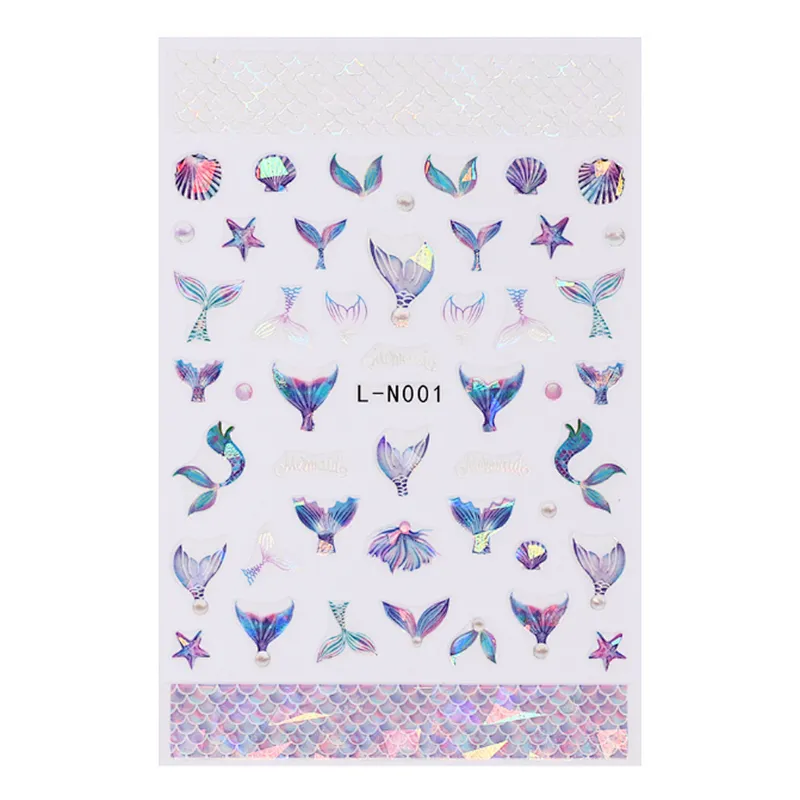 Mermaid Fishtail Nail Stickers
